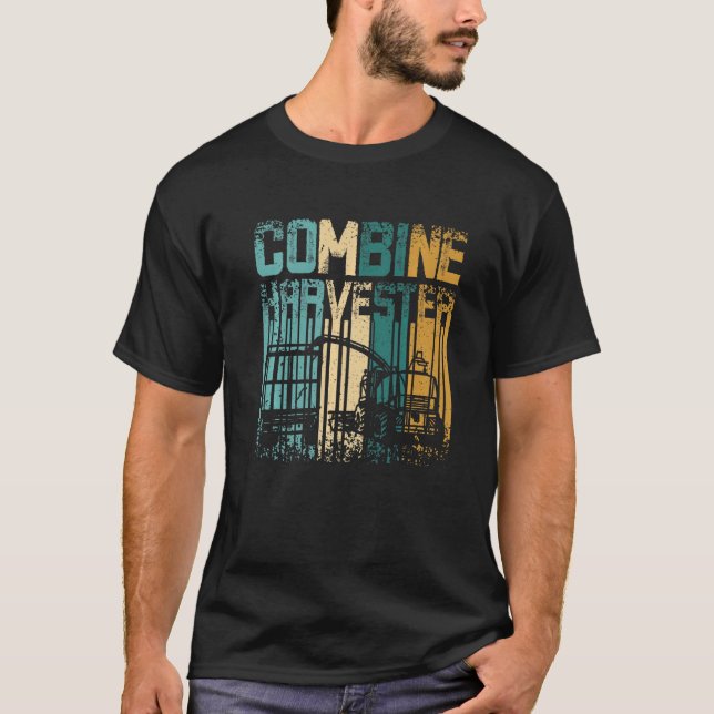 T-shirt Moissonneuse-batteuse Vintage rétro (Devant)