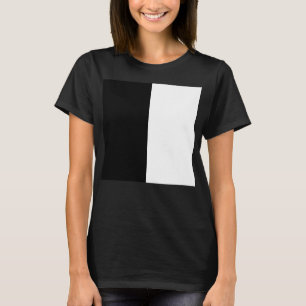 T-shirt moitié blanc noir moitié noir moitié noir blanc