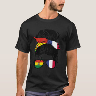 T-shirt Moitié Bolivienne Moitié Français Racines Bolivie 