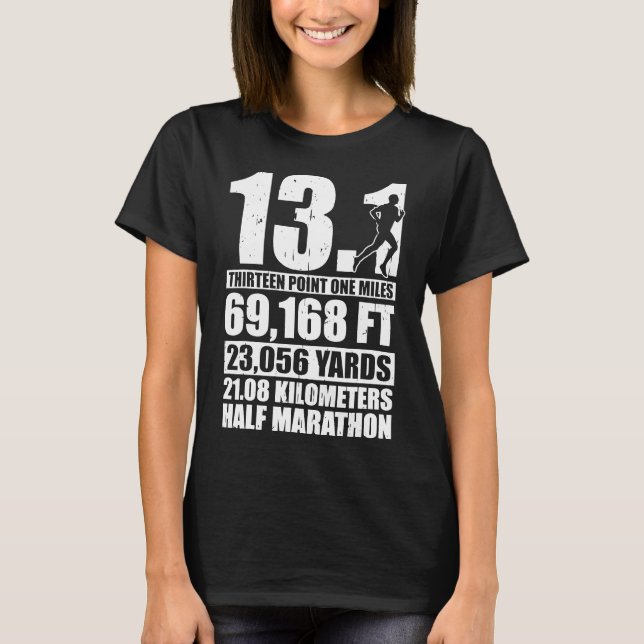 T-shirt Moitié Marathon 22,1 Miles Coureur (Devant)
