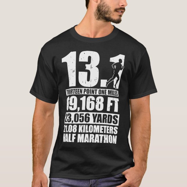 T-shirt Moitié Marathon 22,1 Miles Coureur (Devant)