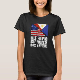 T-shirt Moitié philippin demi-américain Pinoy Philippines 