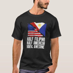 T-shirt Moitié philippin demi-américain Pinoy Philippines 