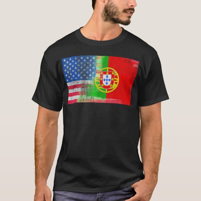 T-shirt Moitié Portugal moitié Amérique latine (Devant)