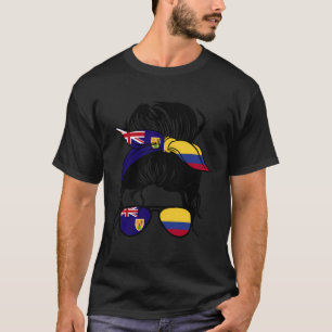 T-shirt Moitié Turks Et Caicos Moitié Colombien Mélange Tu