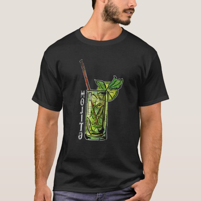 T-shirt Mojito Boire Amateur Bartender Tee Mojitos Aimer (Devant)