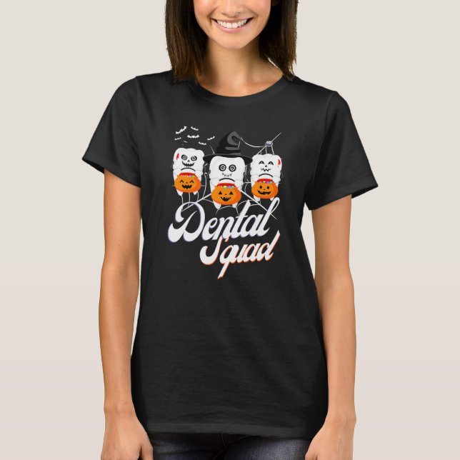 T-shirt Molar Dentiste Éffrayant Halloween Graduation Dent (Devant)