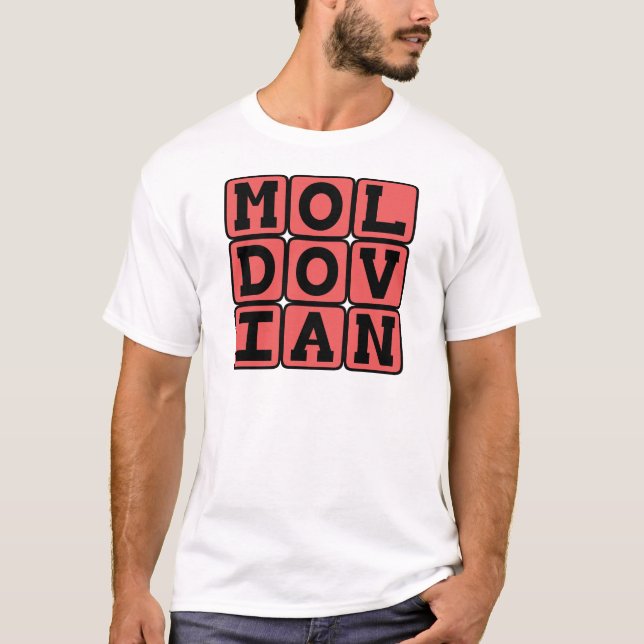 T-shirt Moldave, Langue d'Europe orientale (Devant)