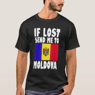 T-shirt Moldavie Drapeau Design Si perdu envoyez-moi en Mo