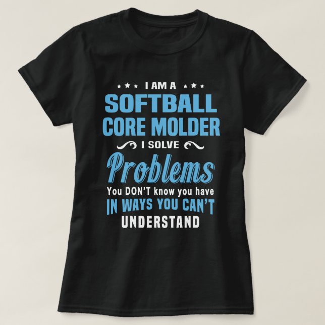 T-shirt Molder de base de softball (Design devant)