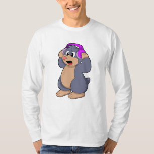T-shirt Mole à la musique avec casque