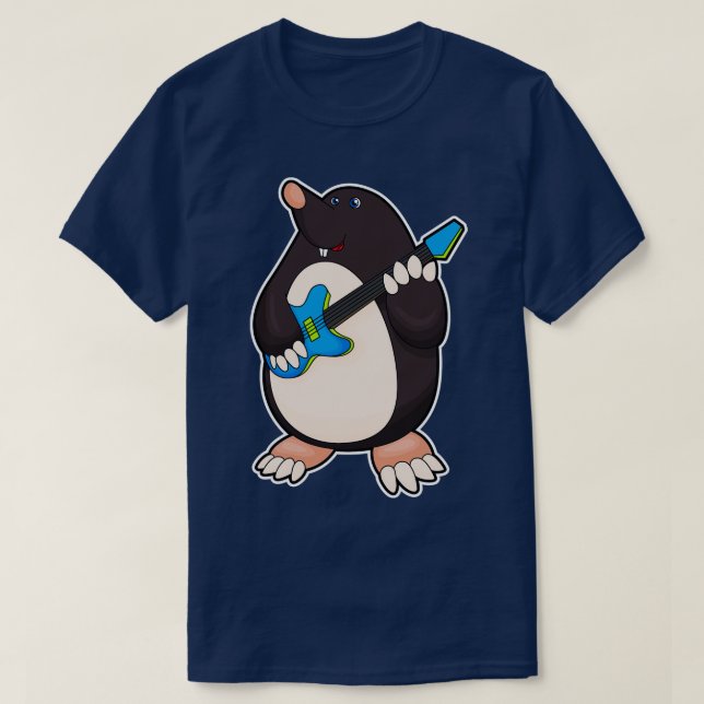 T-shirt Mole à la musique avec guitare (Design devant)