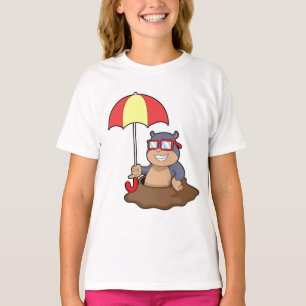 T-shirt Mole à la pluie avec parapluie