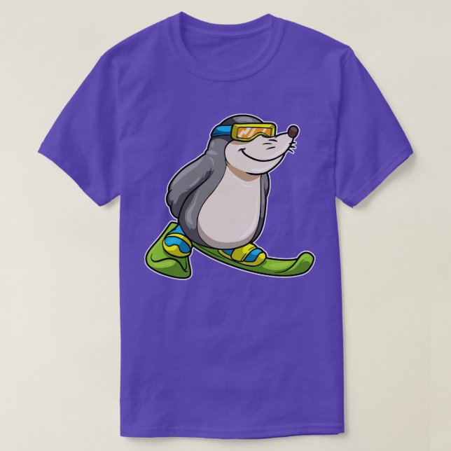 T-shirt Mole as Skier avec Skis (Design devant)