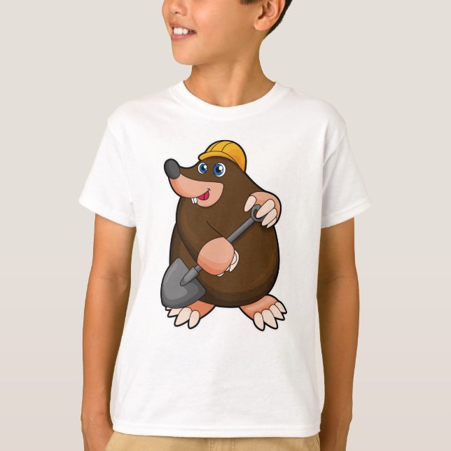 T-shirt Mole avec lunette et casquette dur (Devant)