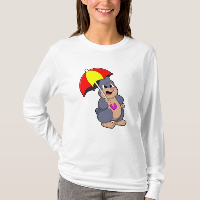 T-shirt Mole avec parapluie (Devant)