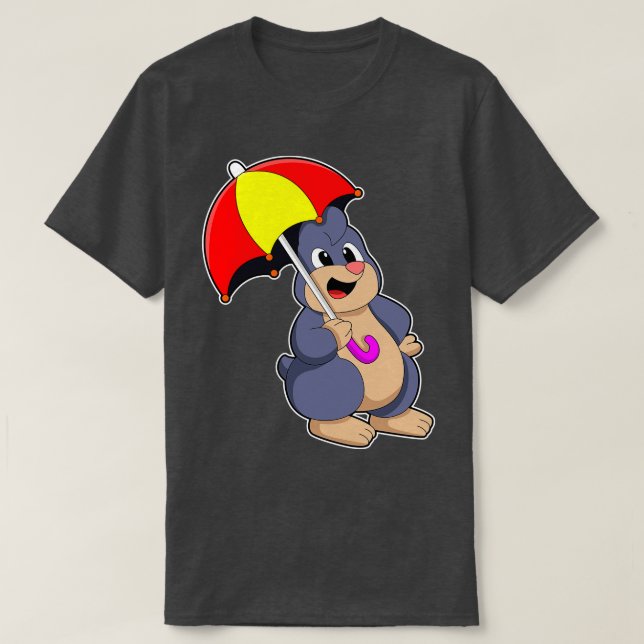T-shirt Mole avec parapluie 2 (Design devant)