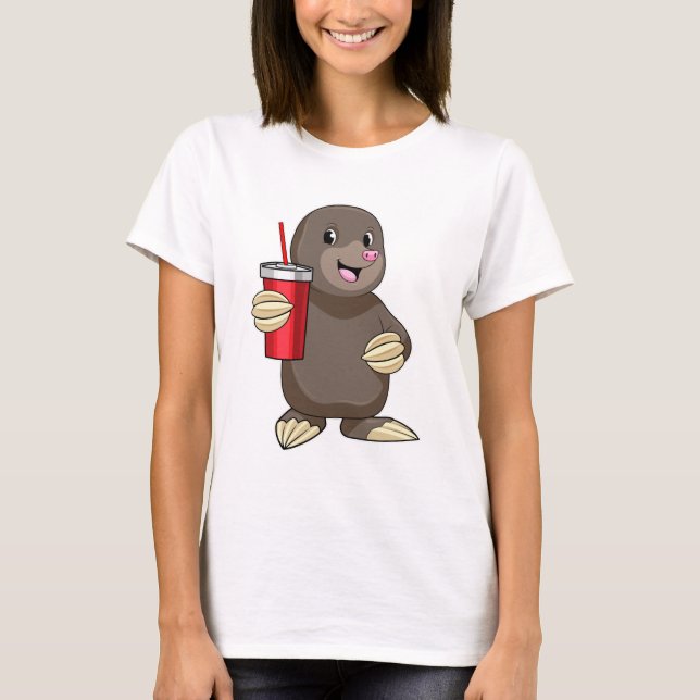 T-shirt Mole avec tasse à boire (Devant)