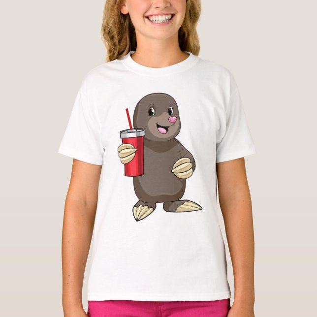 T-shirt Mole avec tasse à boire (Devant)