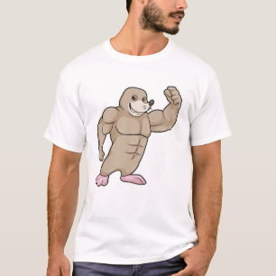 T-shirt Mole comme Bodybuilder avec de grands Muscles