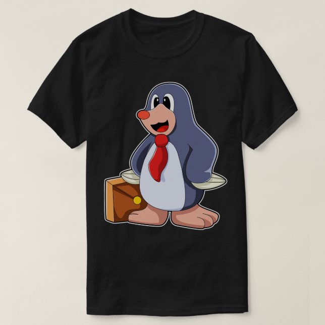T-shirt Mole comme entrepreneur avec sac (Design devant)