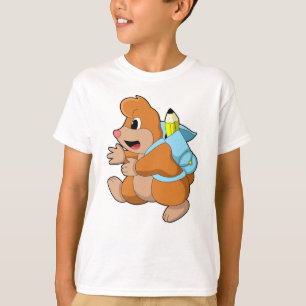 T-shirt Mole comme étudiant avec sac à dos