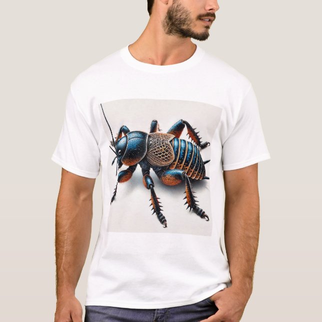 T-shirt Mole Cricket in Watercolor and Ink 140624IREF114 - (Devant)