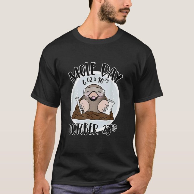 T-shirt Mole Day Avogadro's Number Chemistry Science (Devant)