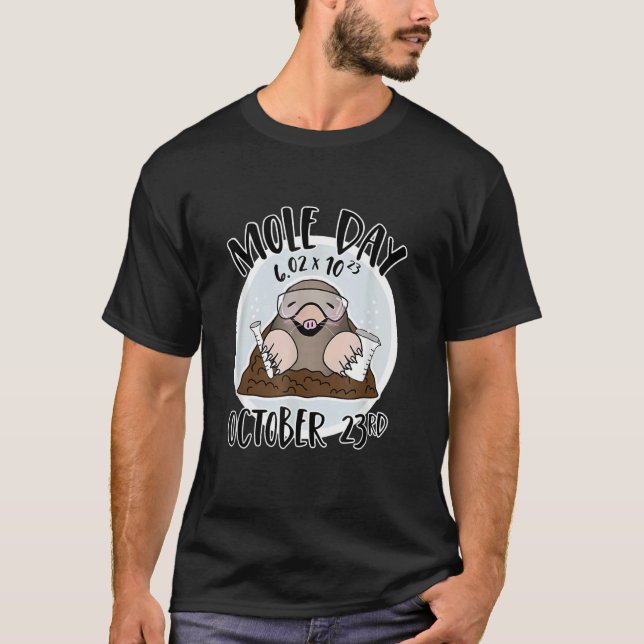 T-shirt Mole Day Avogadro's Number Chemistry Science (Devant)