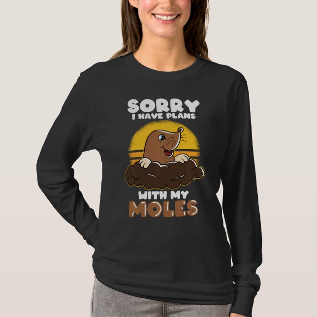 T-shirt Mole Day Mole Hunter mignon Mole Mole Plans Avec M (Devant)