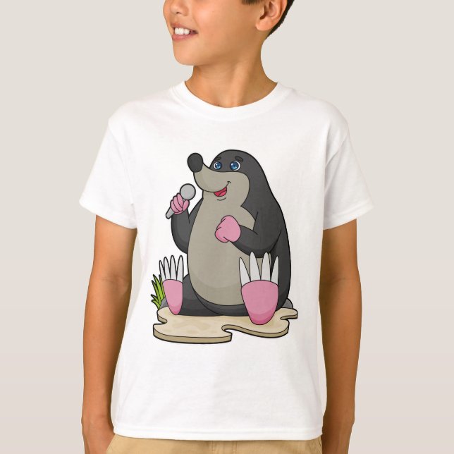 T-shirt Mole en chanteur avec microphone (Devant)
