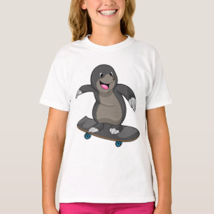 T-shirt Mole en skate avec skateboard