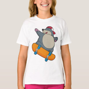 T-shirt Mole en skate avec skateboard
