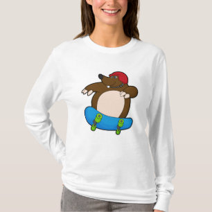 T-shirt Mole en Skate avec Skateboard & Casque