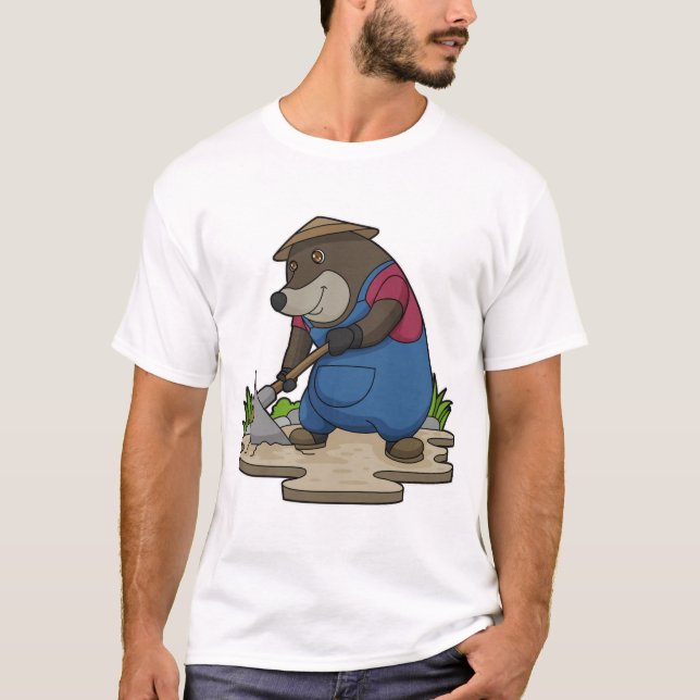 T-shirt Mole en tant qu'agriculteur (Devant)