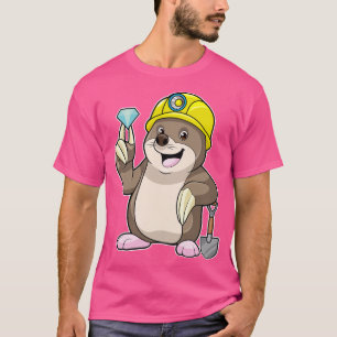 T-shirt Mole en tant que mineur avec Diamant de Shovel