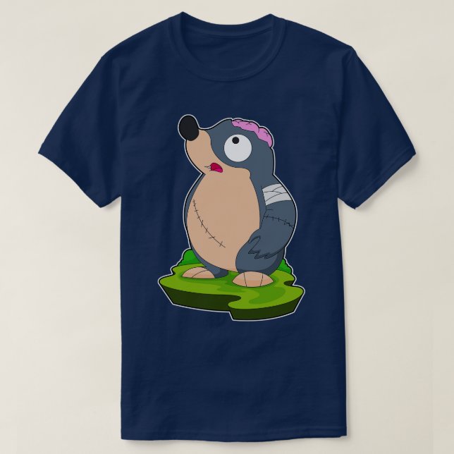 T-shirt Mole Halloween Zombie (Design devant)