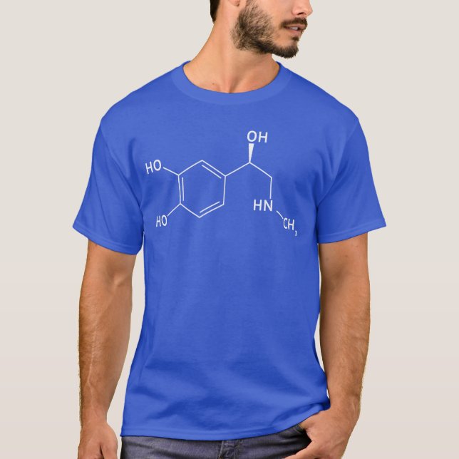 T-shirt Molécule chimique d'adrénaline cool Chimie avec vi (Devant)