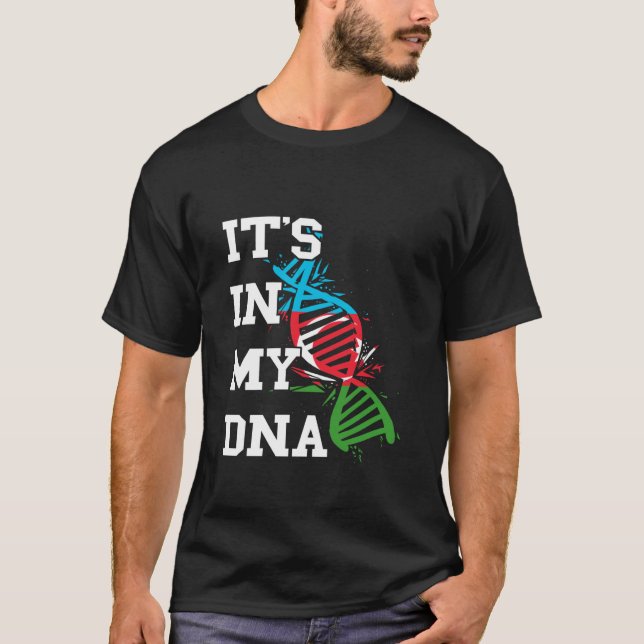 T-shirt Molécule d'ADN d'Azerbaïdjan Racines azerbaïdjanai (Devant)
