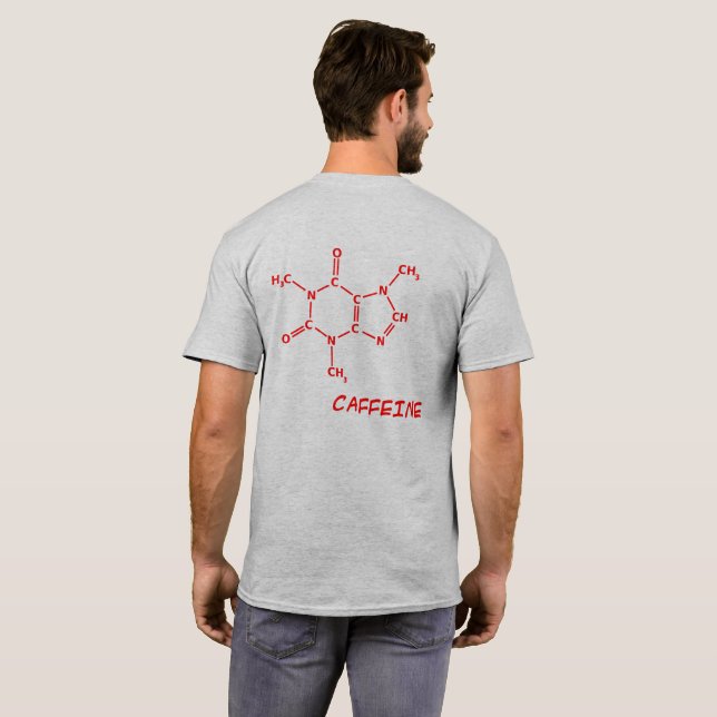T-shirt Molécule de caféine (Dos entier)