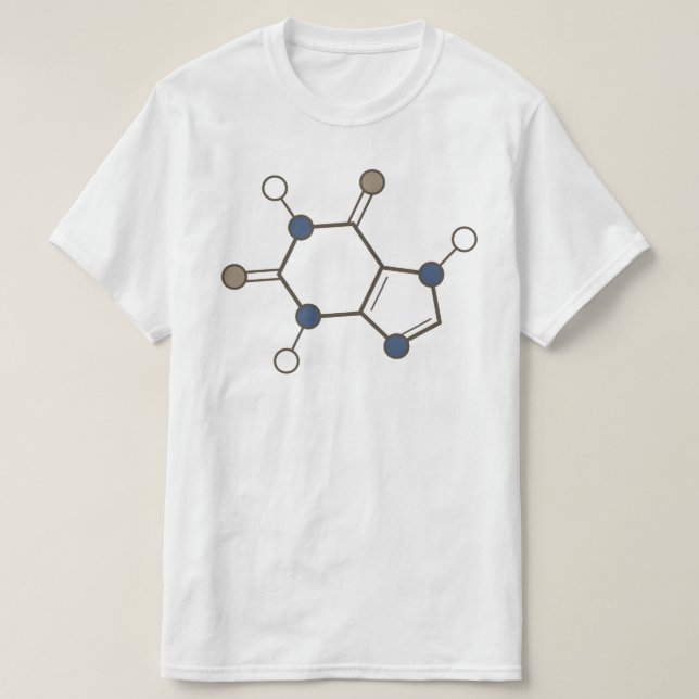 T-shirt molécule de caféine (Design devant)