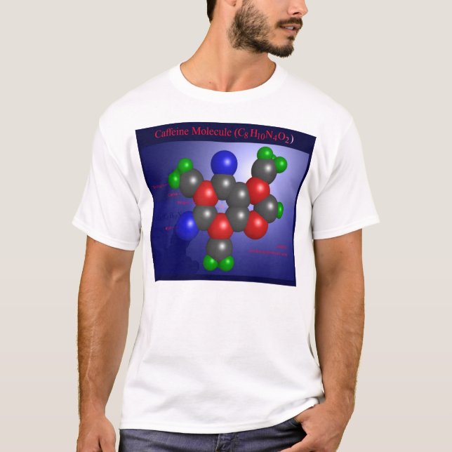 T-shirt Molécule de caféine (avant) (Devant)