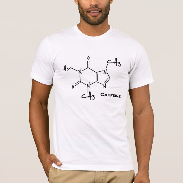 T-shirt Molécule de Caffiene (constitution chimique) (Devant)