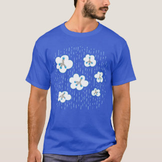 T-shirt Molecule Motif Chimie organique Orange