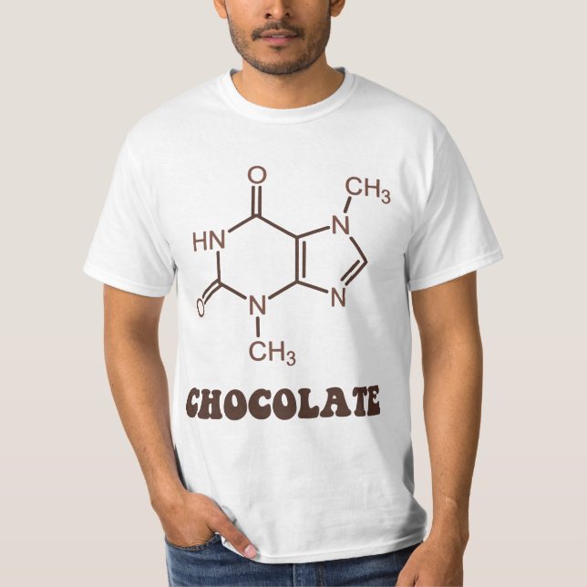 T-shirt Molécule scientifique de théobromine d'élément de (Devant)
