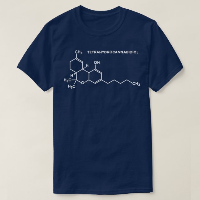 T-shirt molécule THC (Design devant)