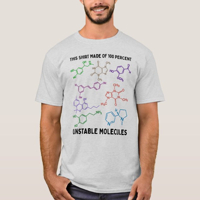 T-shirt "Molécules instables" (Devant)