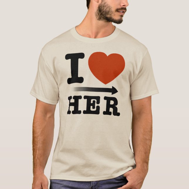 T-shirt Moleton « I Heart Her " (Devant)