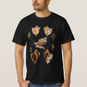 T-shirt Mollusques et escargots, organismes marins vintage