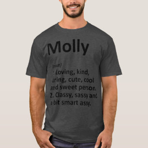 T-shirt MOLLY Définition Nom personnalisé Drôle cadeau
